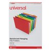 Universal Deluxe Reinforced Recycled Hanging File Folders, Letter Size, 1/5-Cut Tabs, Assorted, PK25, 25PK 5508